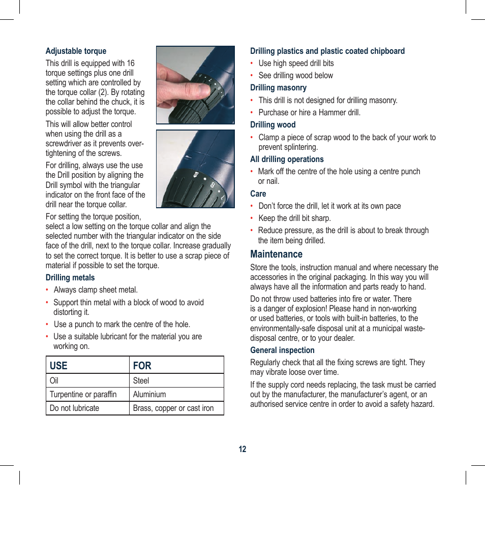 Global Machinery Company 18VDT18V User Manual | Page 12 / 25