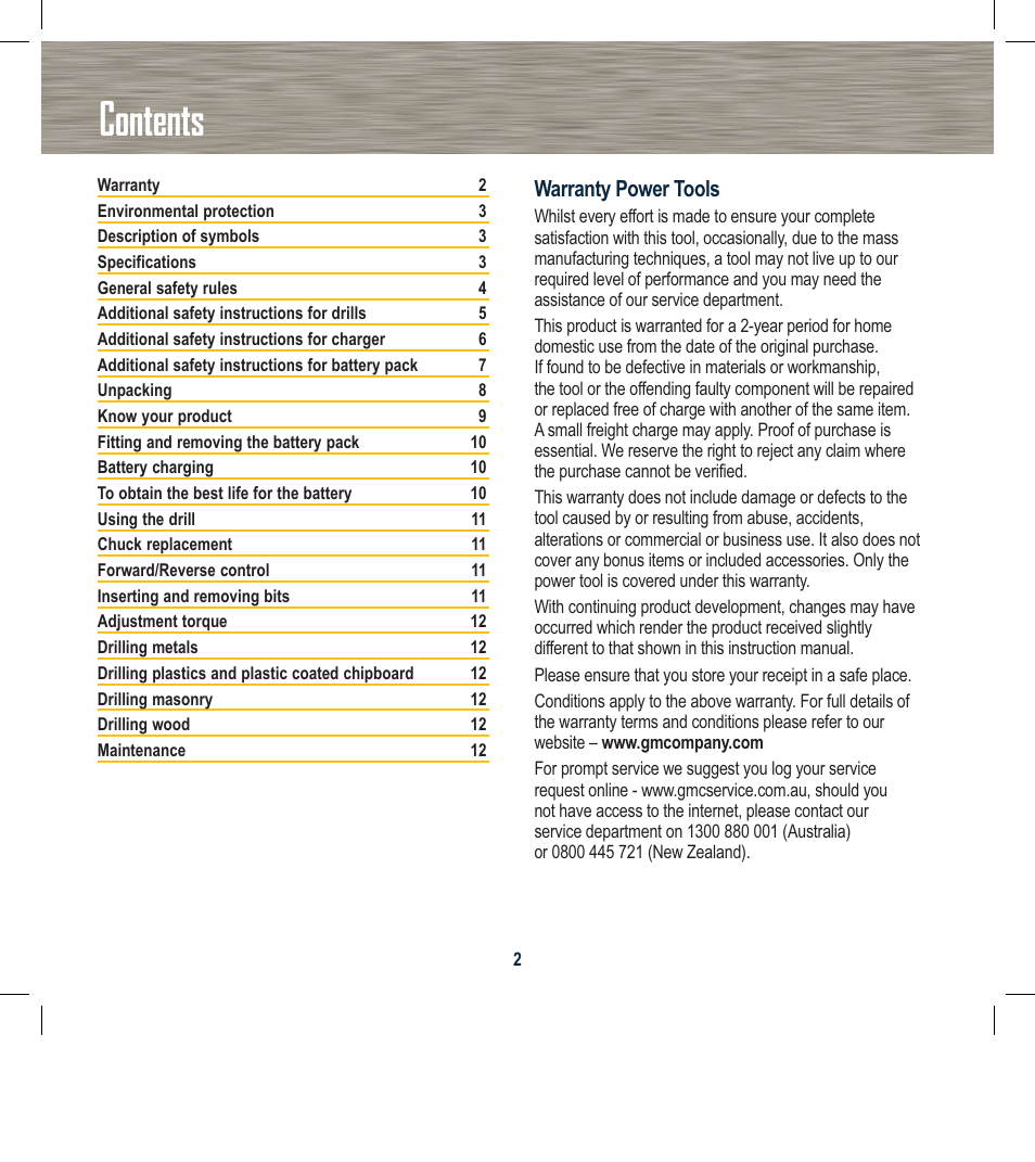 Global Machinery Company 18VDT18V User Manual | Page 2 / 25