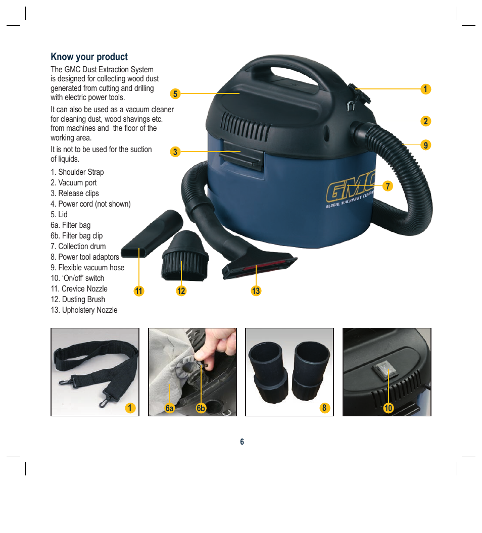 Global Machinery Company RDC8LA User Manual | Page 6 / 12