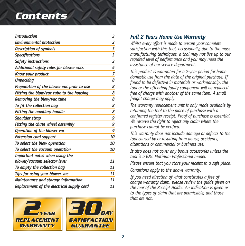 Global Machinery Company ST1800 User Manual | Page 2 / 12