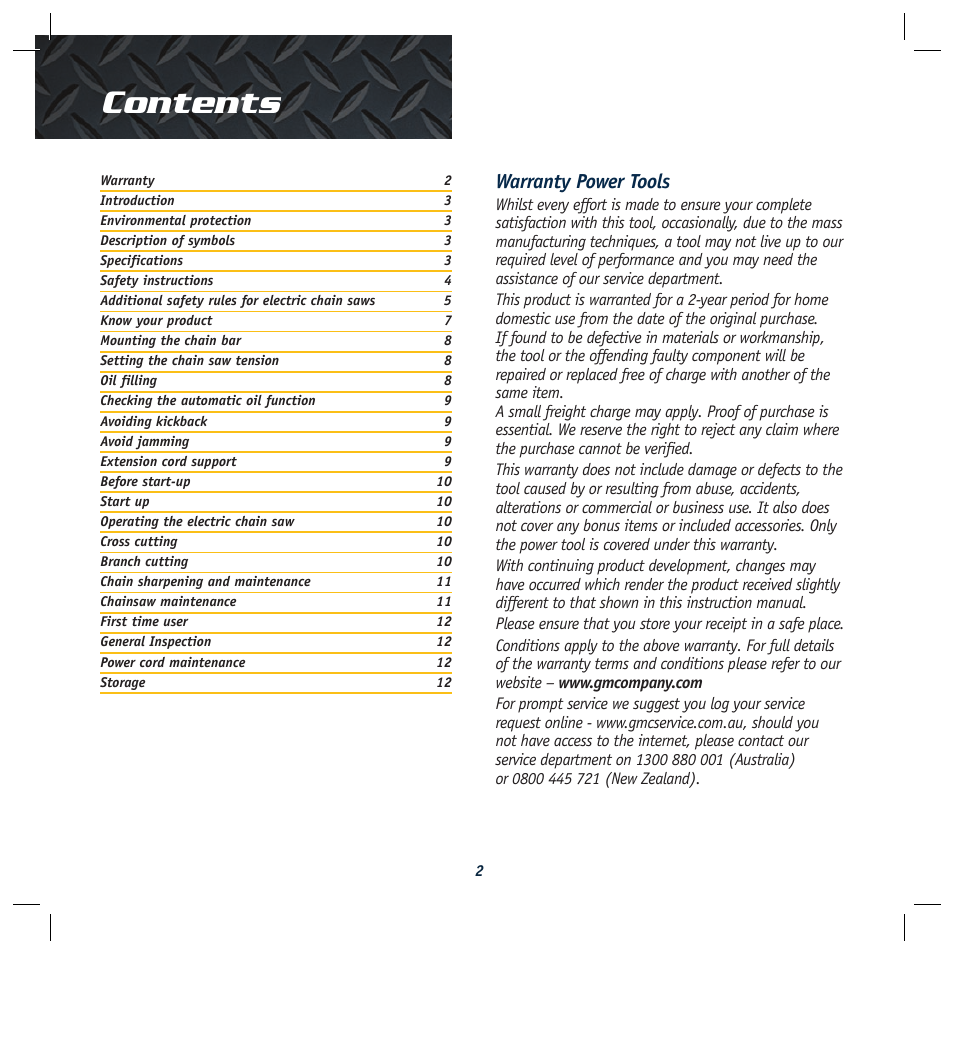 Global Machinery Company ELC2000 User Manual | Page 2 / 16