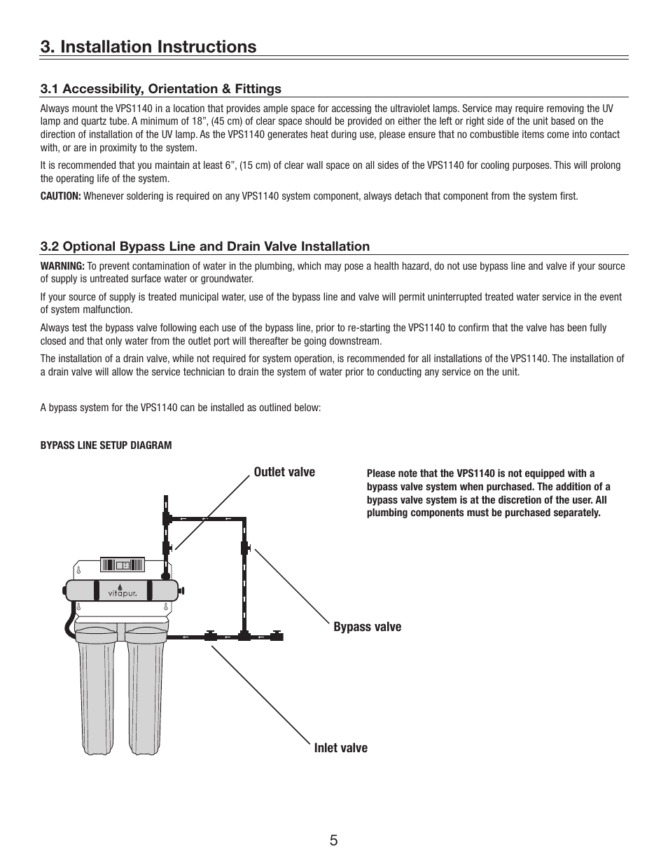 Installation instructions | Greenway Home Products VPS1140 User Manual | Page 6 / 13