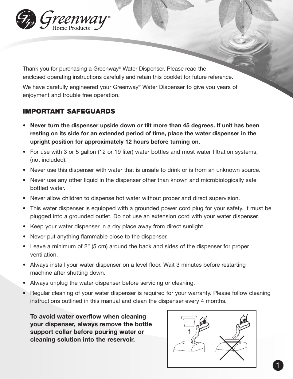 Greenway Home Products GWD860W-3 User Manual | Page 2 / 9