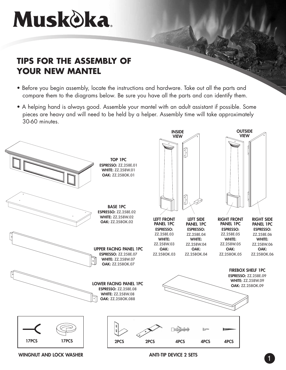 Tips for the assembly of your new mantel | Greenway Home Products MM258E User Manual | Page 2 / 7