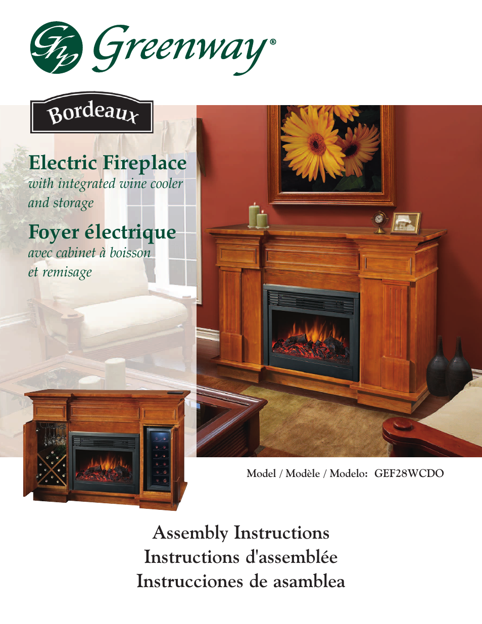 Greenway Home Products Bordeaux GEF28WCDO User Manual | 9 pages