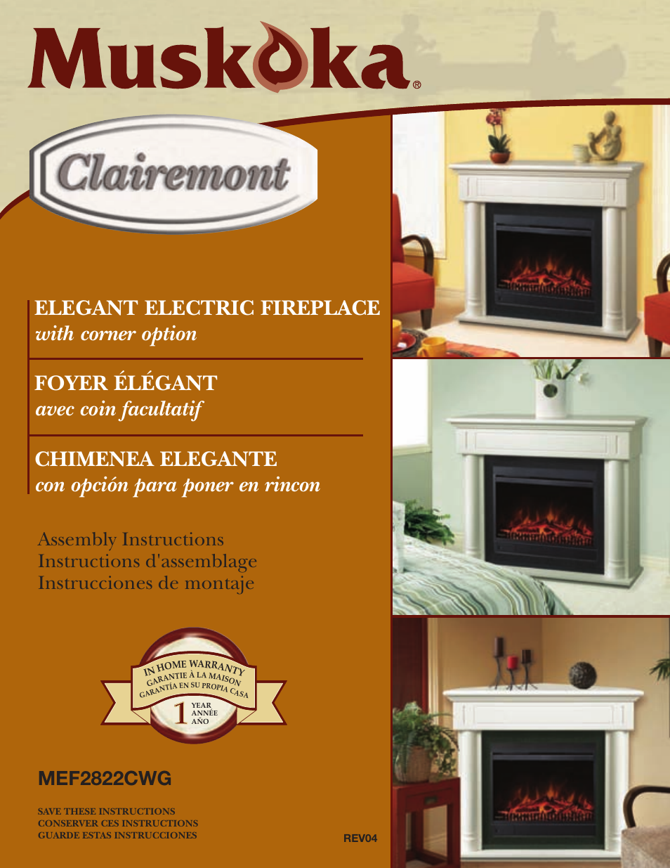 Greenway Home Products Muskoka MEF2822CWG User Manual | 5 pages