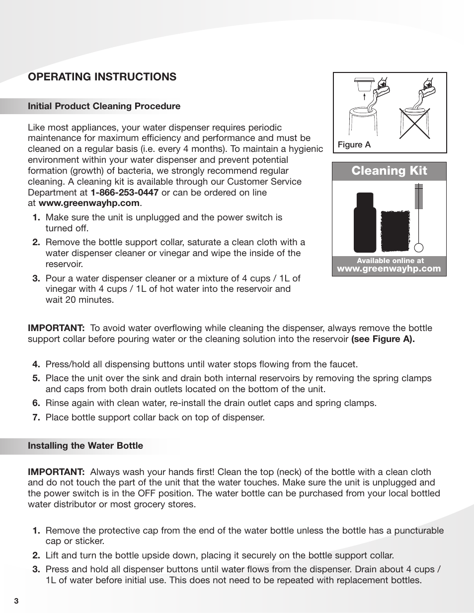 Cleaning kit | Greenway Home Products VWD2636BLK-1 User Manual | Page 4 / 10