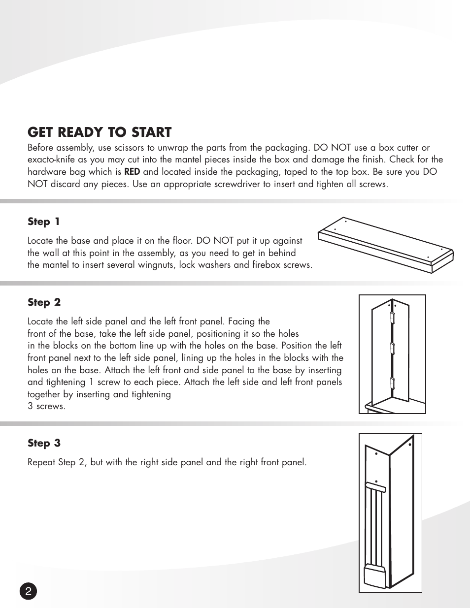Get ready to start | Greenway Home Products MEF253OK User Manual | Page 3 / 7