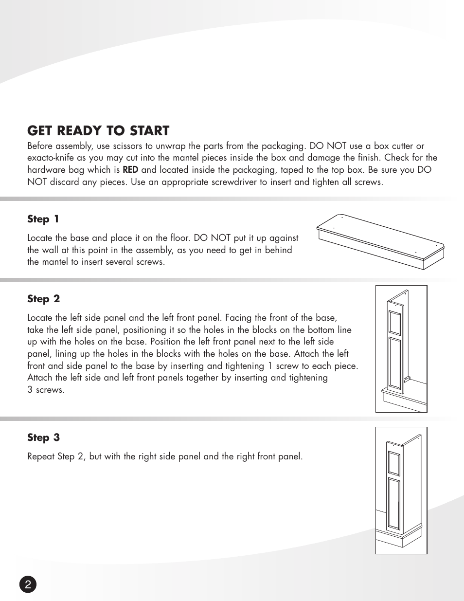Get ready to start | Greenway Home Products MM255CH User Manual | Page 3 / 7