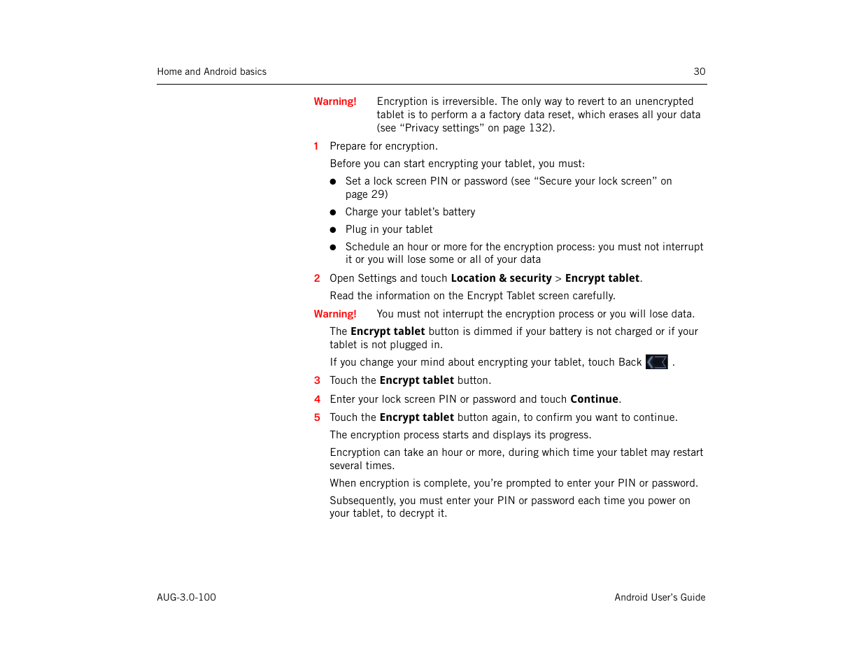 Google ANDROID AUG-3.0-100 User Manual | Page 30 / 140