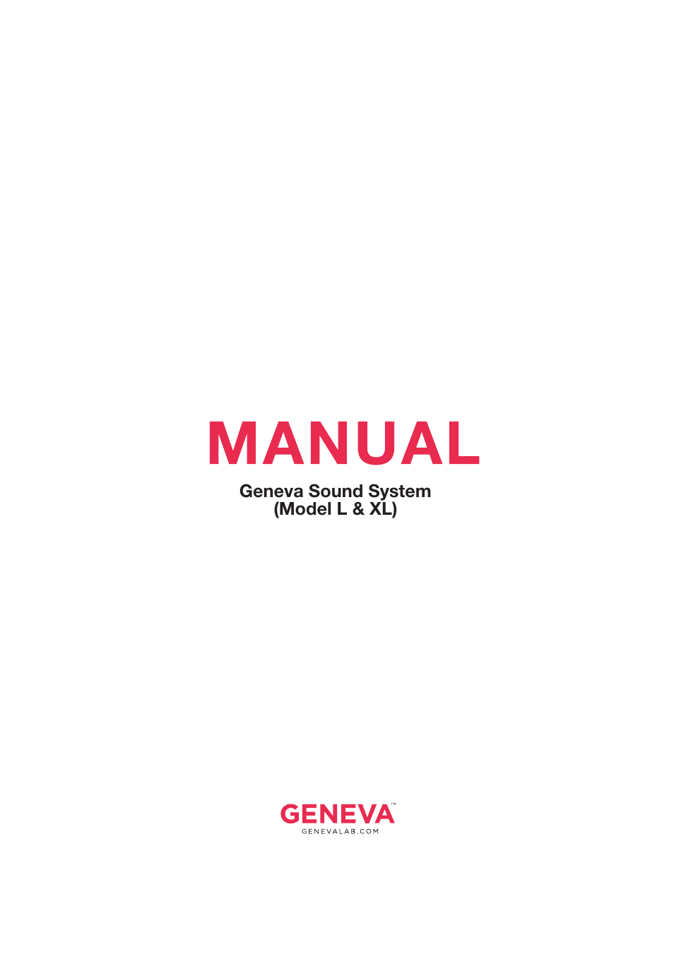 Geneva Lab SOUNDS SYSTEM L User Manual | 22 pages