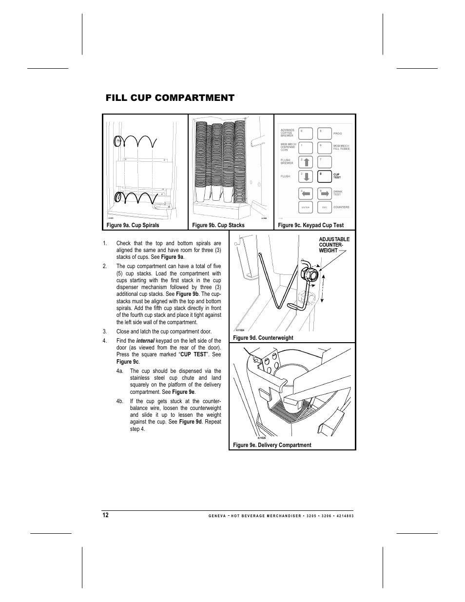 Fill cup compartment | Geneva Lab FRESH BREW 3206 User Manual | Page 14 / 30