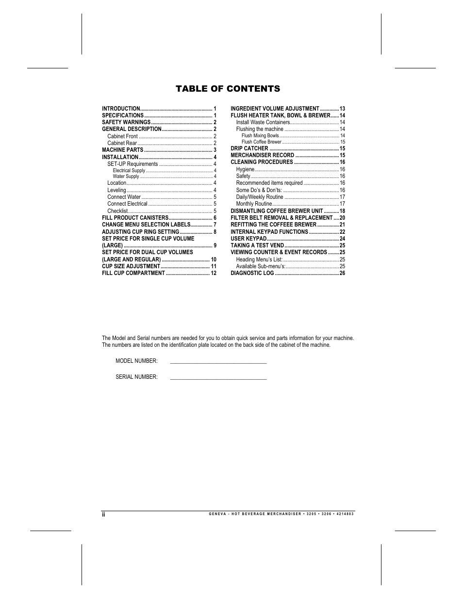 Geneva Lab FRESH BREW 3206 User Manual | Page 2 / 30