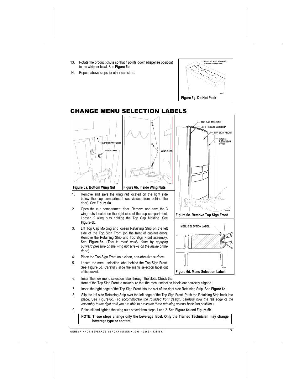 Change menu selection labels, Figure 5g | Geneva Lab FRESH BREW 3206 User Manual | Page 9 / 30