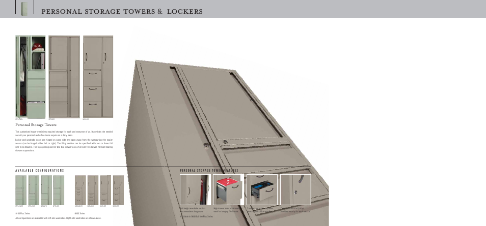Lockers, Personal storage towers | Global Upholstery Co. Filing & Storage User Manual | Page 9 / 13