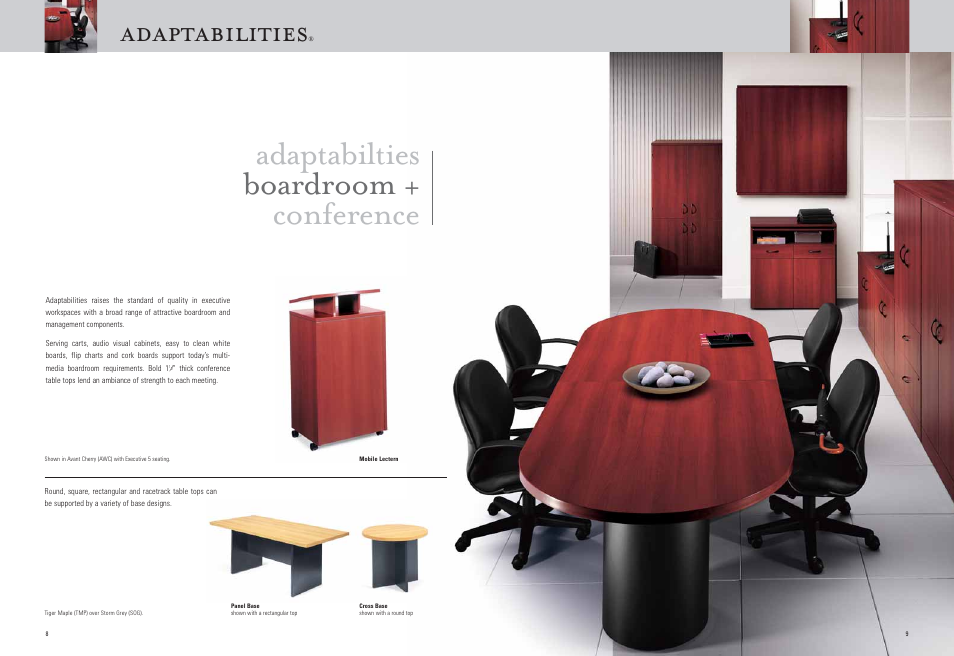 Adaptabilties boardroom + conference, Adaptabilities | Global Upholstery Co. Indoor Furniture User Manual | Page 5 / 7