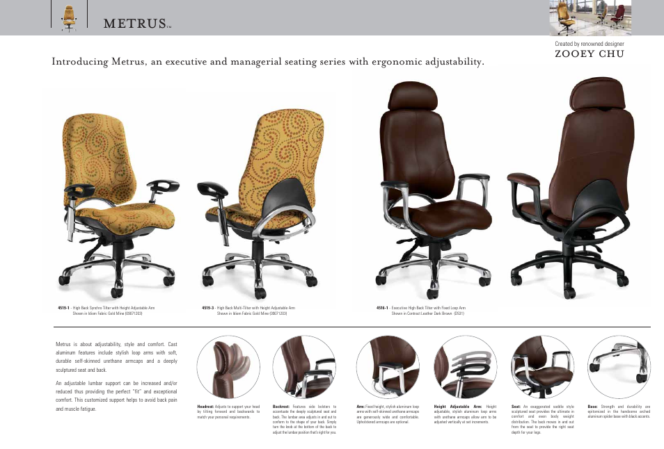 Metrus, Zooey chu | Global Upholstery Co. Metrus 4519-3 User Manual | Page 2 / 3