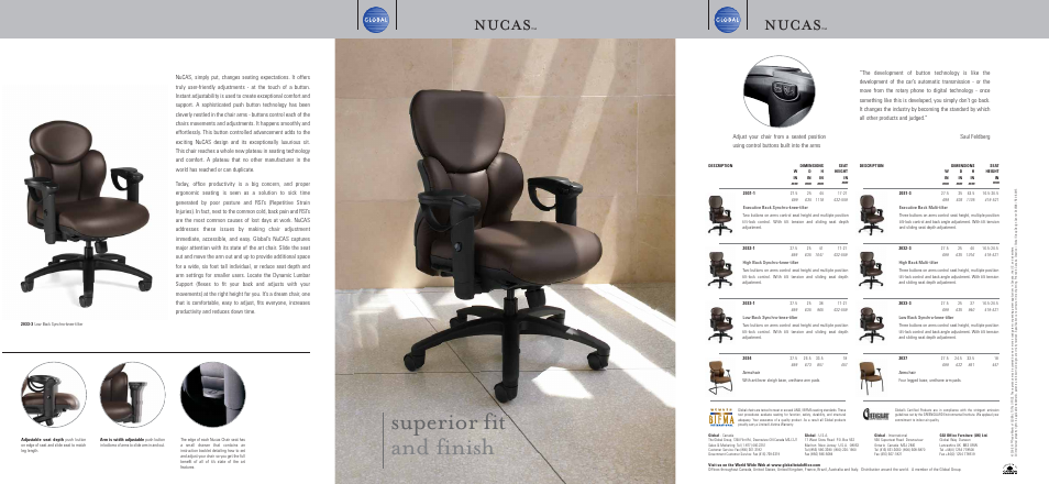 Global Upholstery Co. NuCAS 2033-3 User Manual | 4 pages