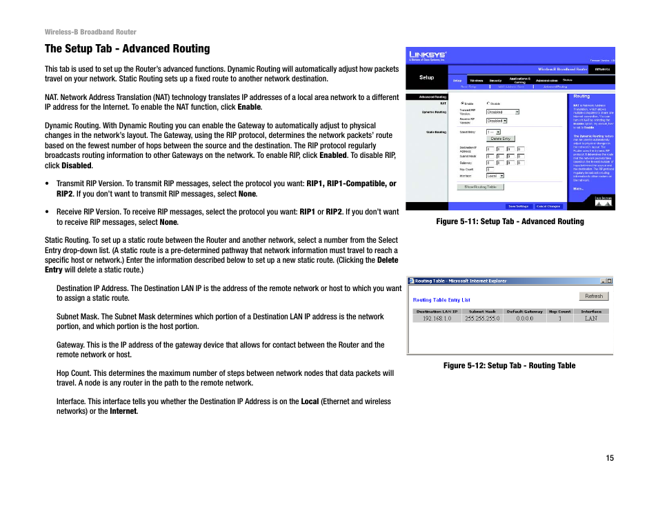 The setup tab - advanced routing | Genius Products U.S.A. BEFW11S4 User Manual | Page 21 / 68