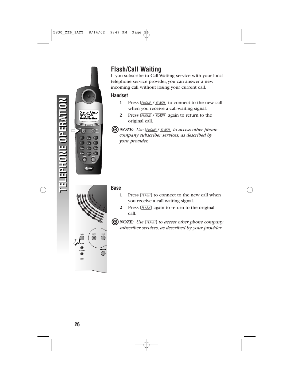Telephone opera tion telephone opera tion | GN Netcom 5830 User Manual | Page 29 / 67