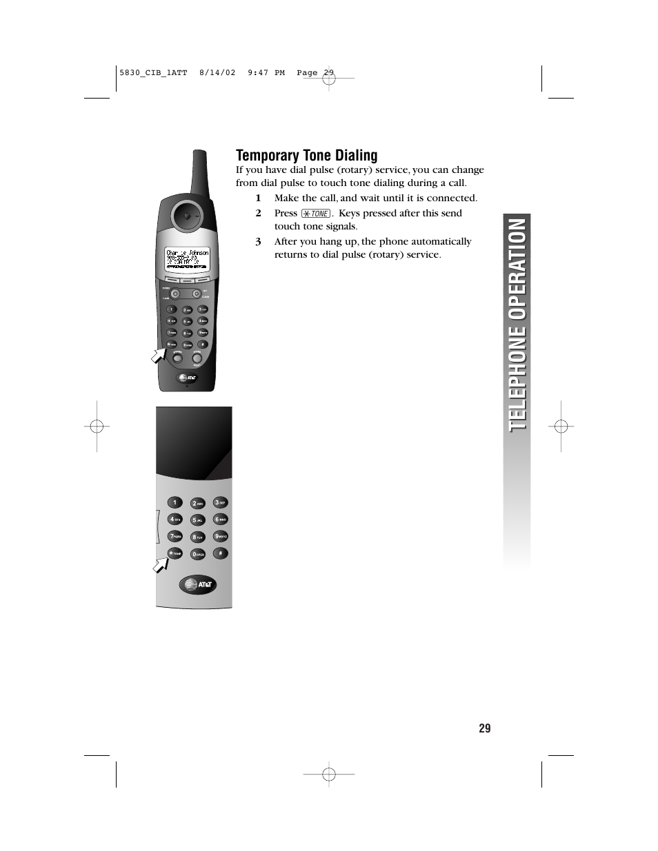 Telephone opera tion telephone opera tion | GN Netcom 5830 User Manual | Page 32 / 67