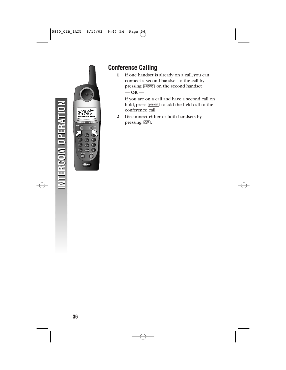 Intercom opera tion intercom opera tion j j j | GN Netcom 5830 User Manual | Page 39 / 67