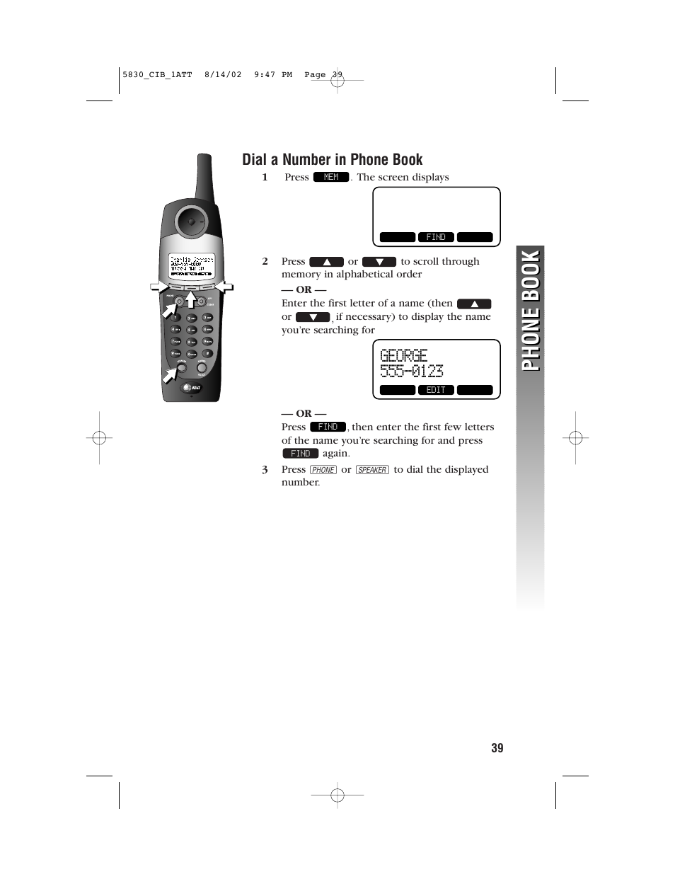 Ko o o, Phone book | GN Netcom 5830 User Manual | Page 42 / 67