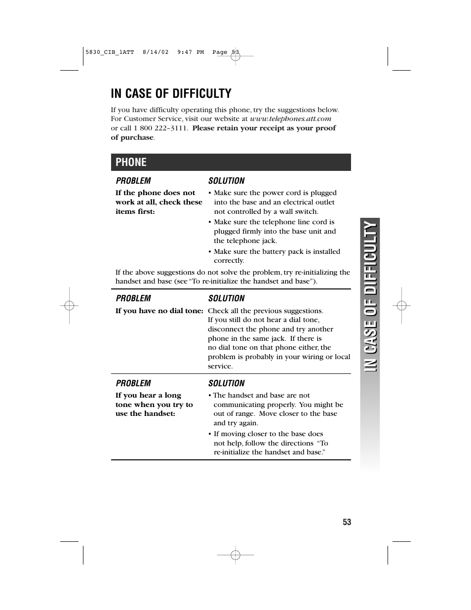 Phone | GN Netcom 5830 User Manual | Page 56 / 67