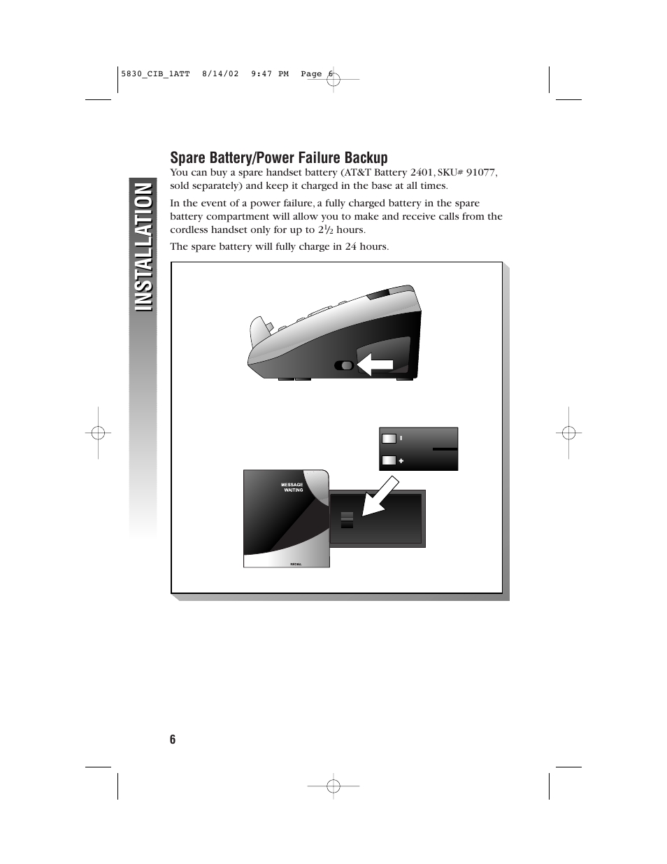 Inst alla tion inst alla tion | GN Netcom 5830 User Manual | Page 9 / 67
