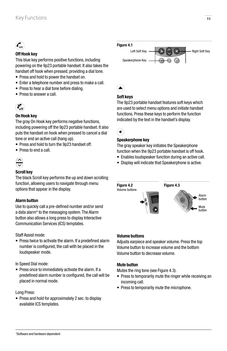 Key functions | GN Netcom 9p23 User Manual | Page 11 / 36