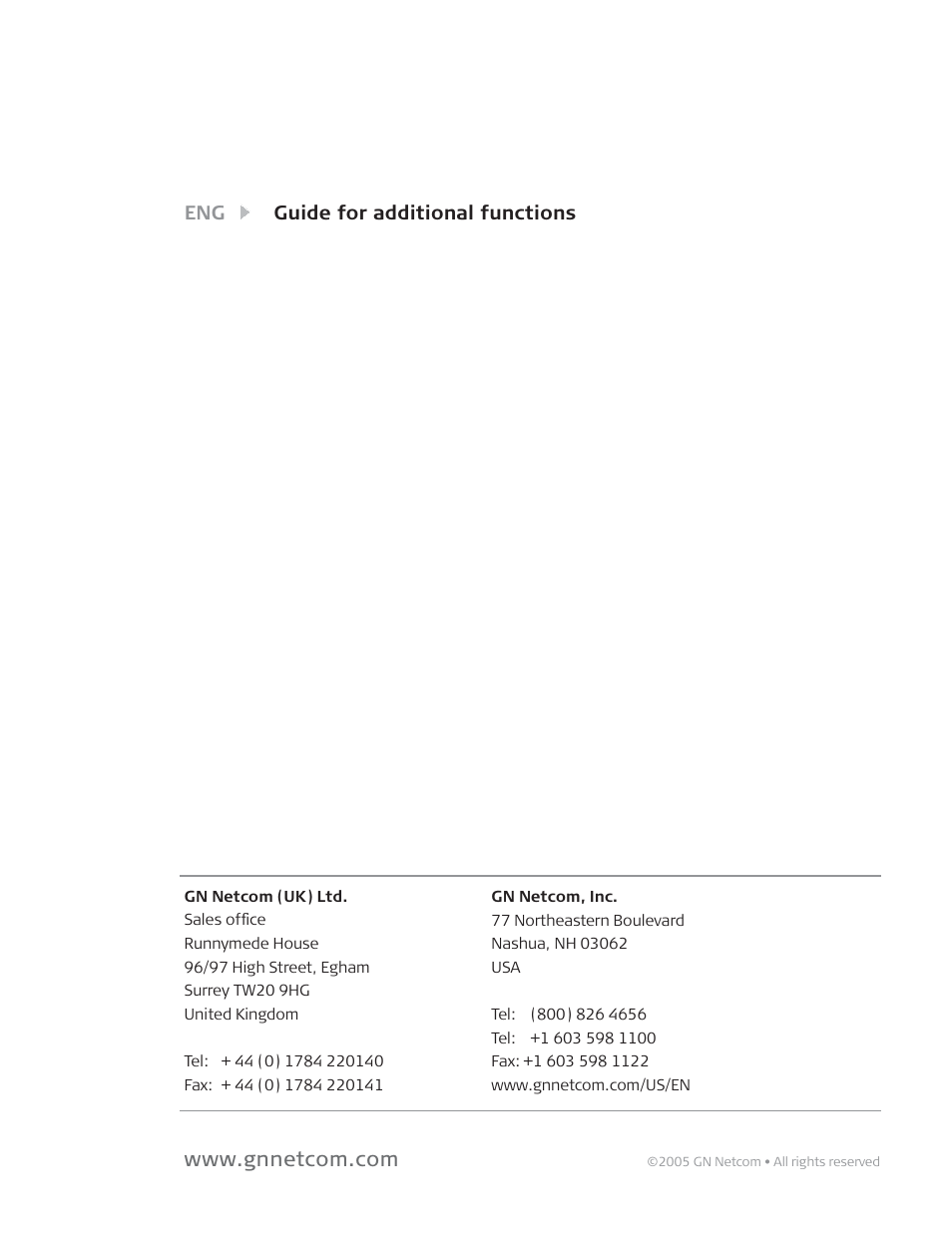 GN Netcom Netcom GN9350 User Manual | 19 pages