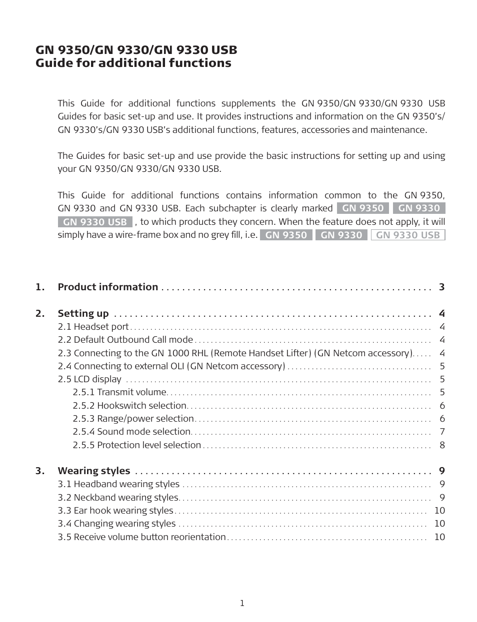 GN Netcom Netcom GN9350 User Manual | Page 2 / 19