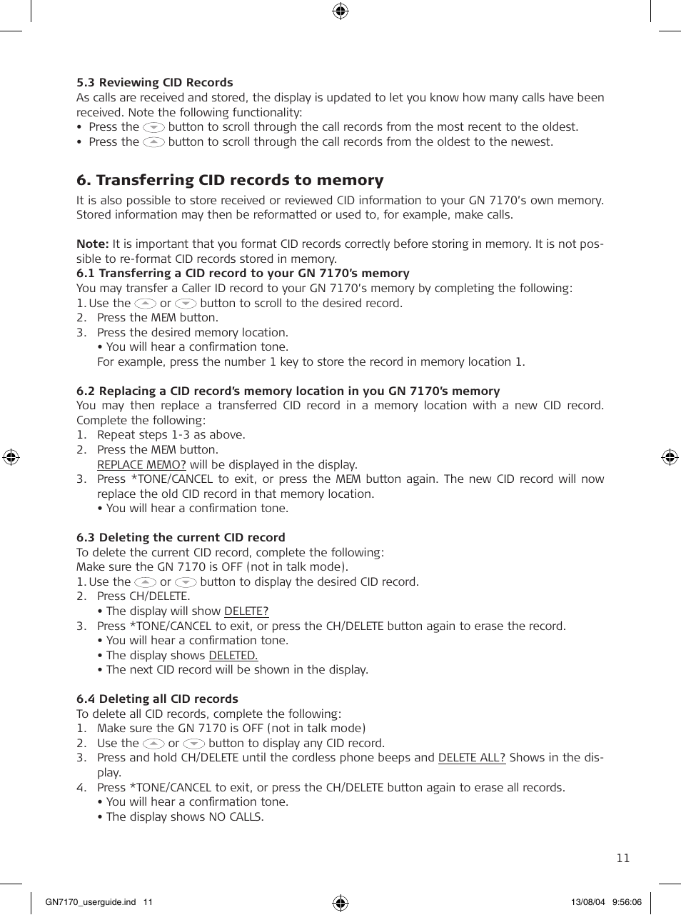 GN Netcom GN7170 User Manual | Page 11 / 18