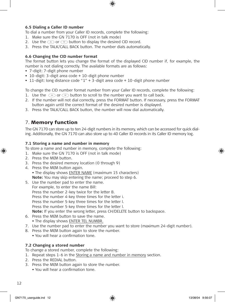 GN Netcom GN7170 User Manual | Page 12 / 18