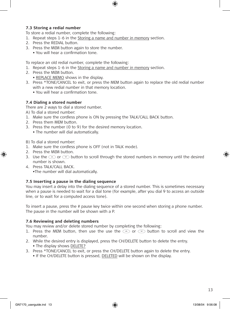 GN Netcom GN7170 User Manual | Page 13 / 18