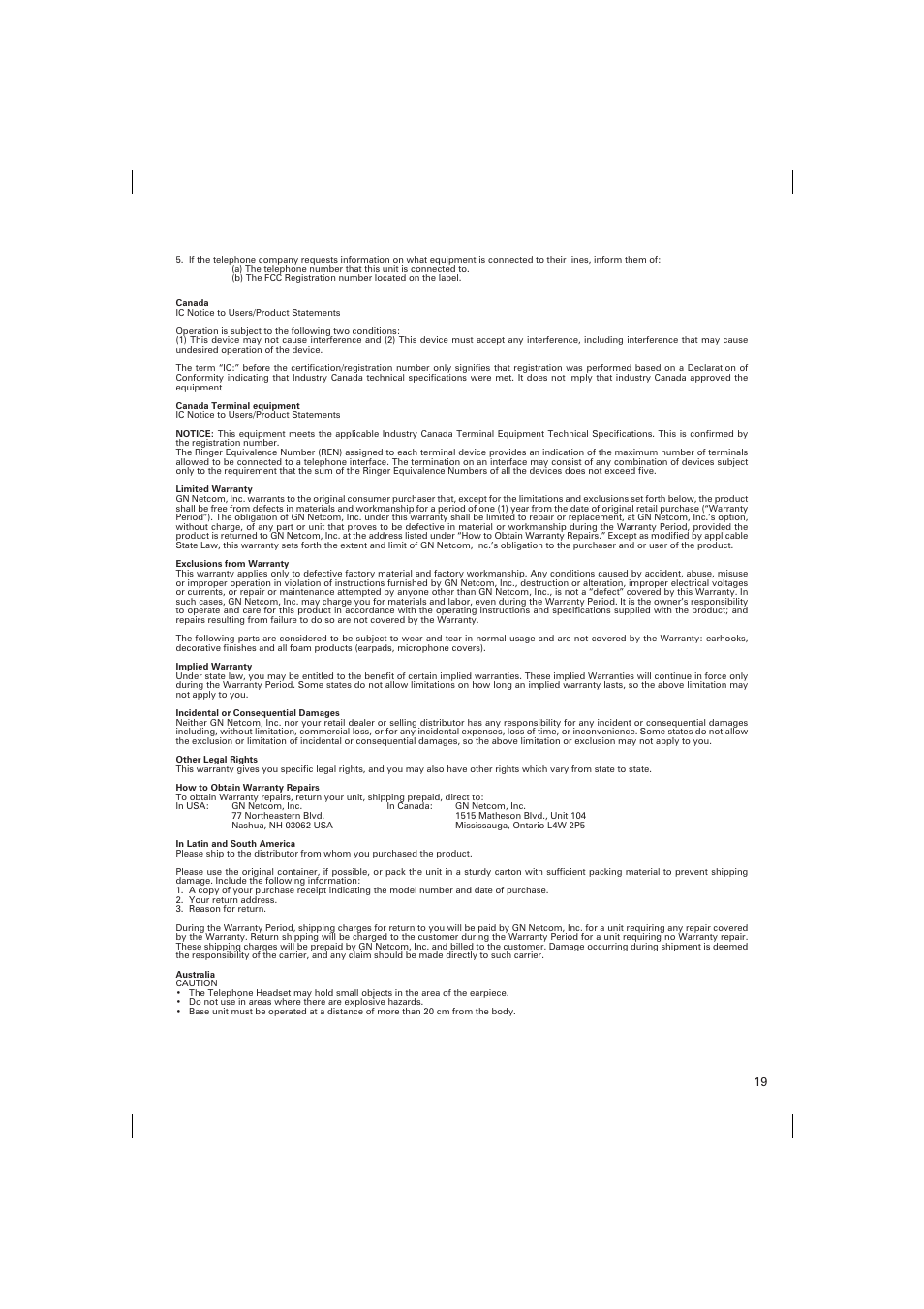 GN Netcom GN 6110 User Manual | Page 18 / 18