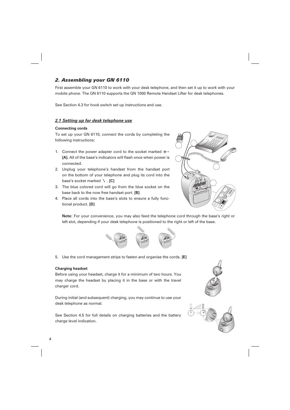 Assembling your gn 6110 | GN Netcom GN 6110 User Manual | Page 3 / 18