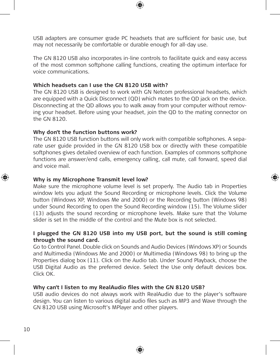 GN Netcom GN 8120 User Manual | Page 10 / 103