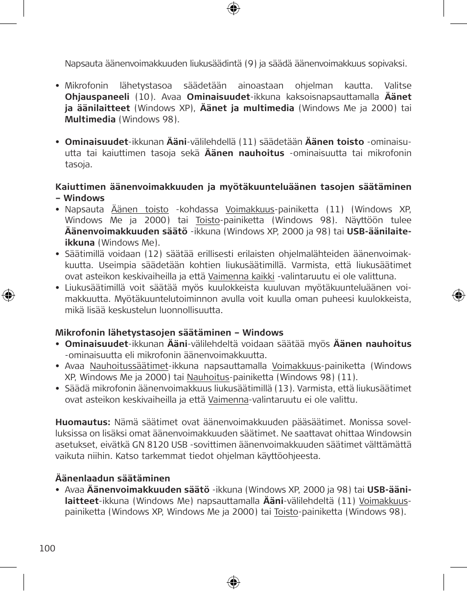 GN Netcom GN 8120 User Manual | Page 100 / 103
