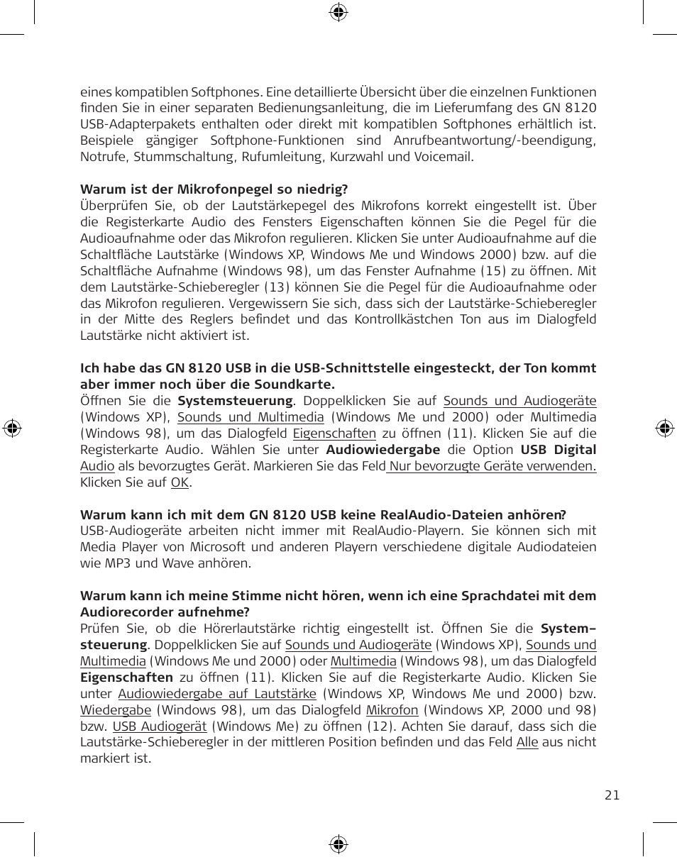 GN Netcom GN 8120 User Manual | Page 21 / 103