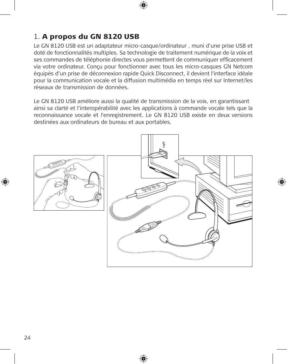 A propos du gn 8120 usb | GN Netcom GN 8120 User Manual | Page 24 / 103