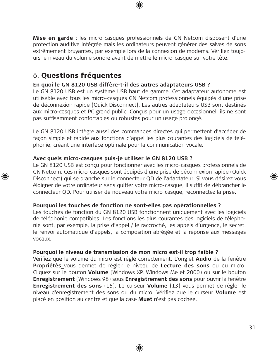 GN Netcom GN 8120 User Manual | Page 31 / 103