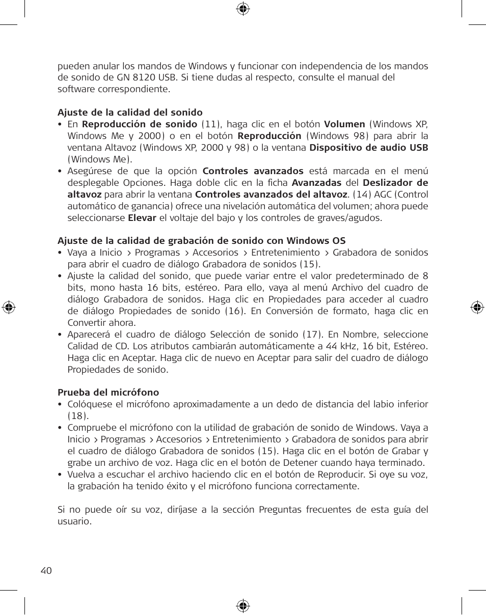 GN Netcom GN 8120 User Manual | Page 40 / 103