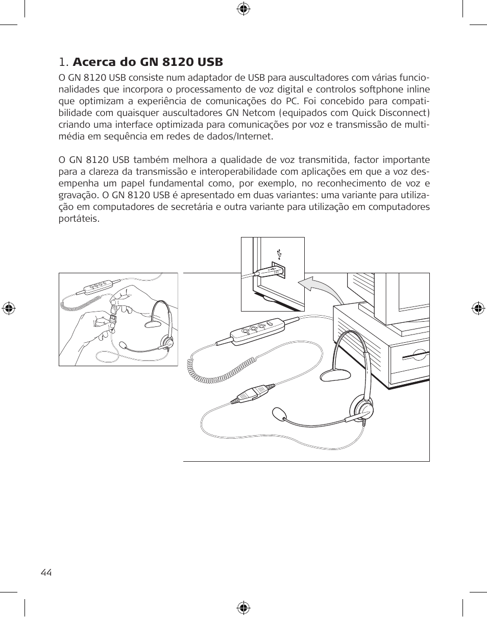 Acerca do gn 8120 usb | GN Netcom GN 8120 User Manual | Page 44 / 103