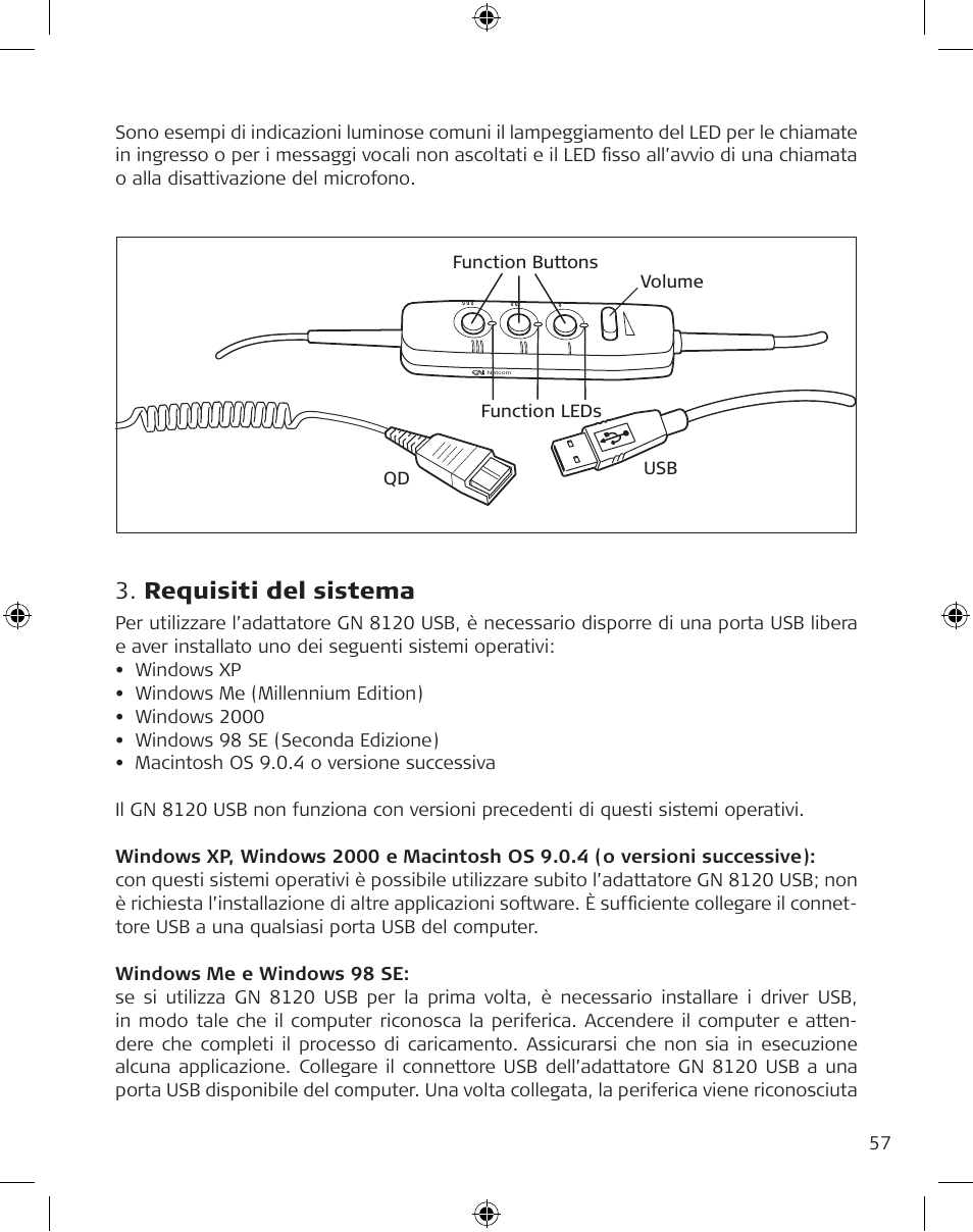 Requisiti del sistema | GN Netcom GN 8120 User Manual | Page 57 / 103