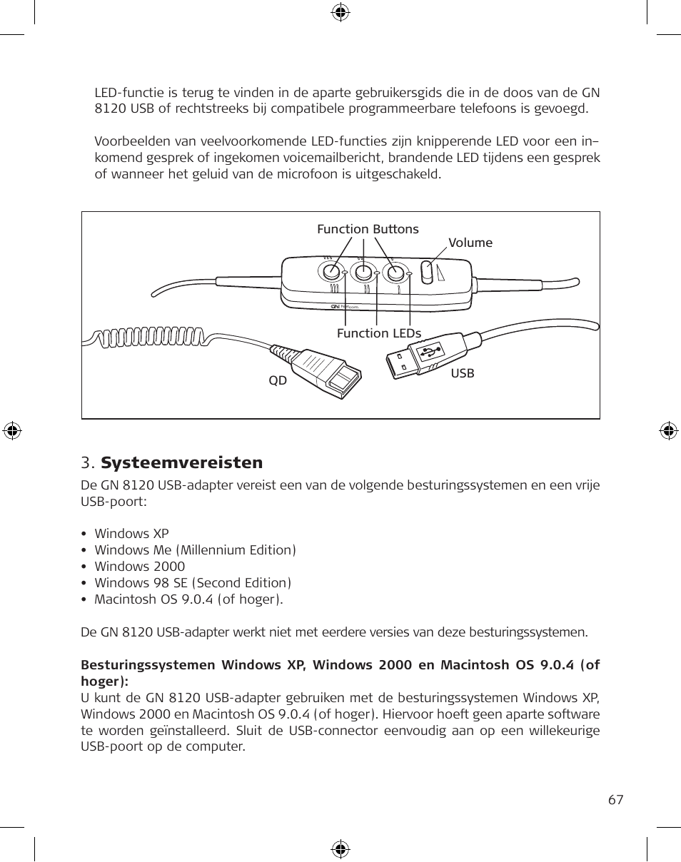 Systeemvereisten | GN Netcom GN 8120 User Manual | Page 67 / 103