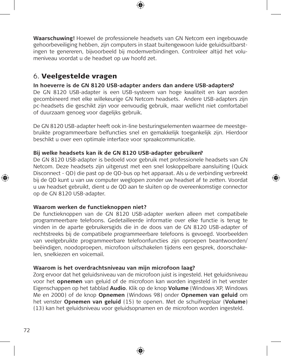 GN Netcom GN 8120 User Manual | Page 72 / 103