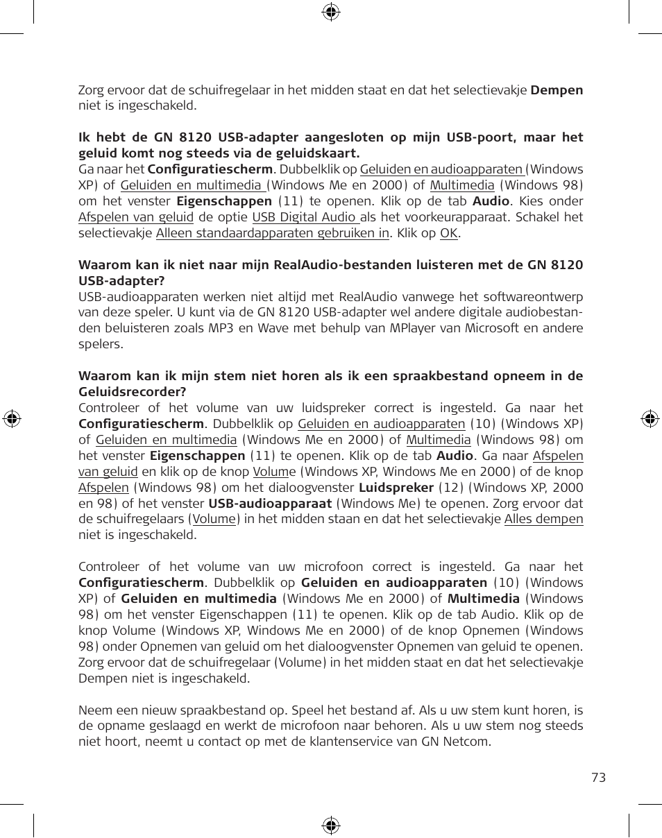 GN Netcom GN 8120 User Manual | Page 73 / 103