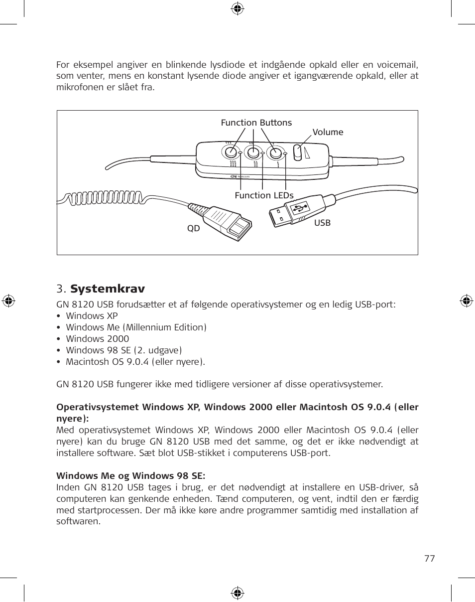 Systemkrav | GN Netcom GN 8120 User Manual | Page 77 / 103