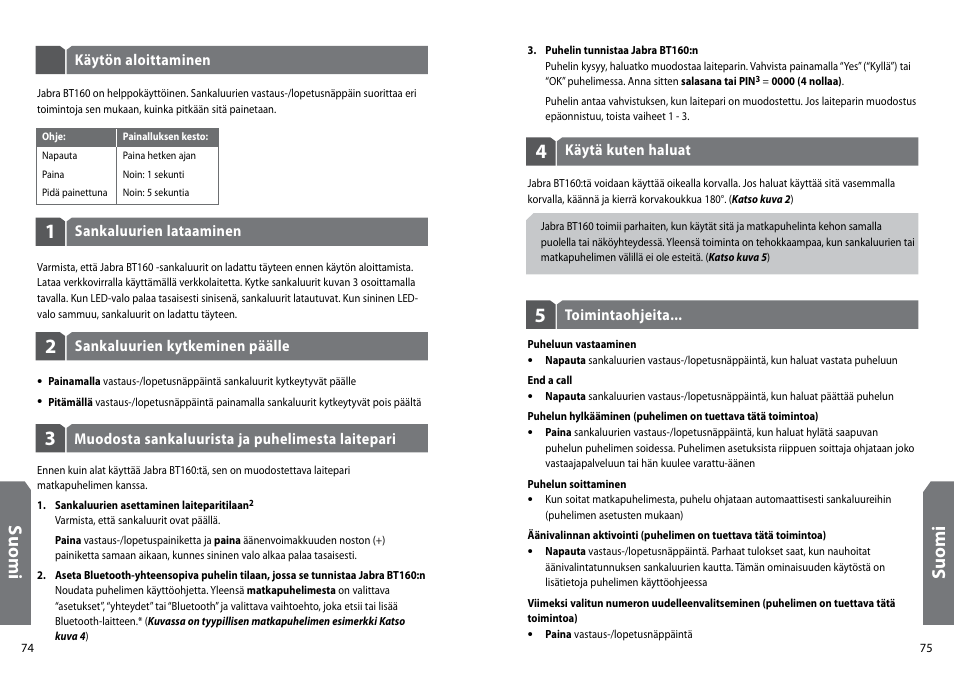 Su om i | GN Netcom Jabra BT160 User Manual | Page 40 / 63